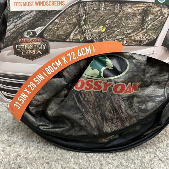 Mossy Oak Twist Camo Sun Shade 31.5" In X 28.5" New Front Window Car Protection - Picture 4 of 7